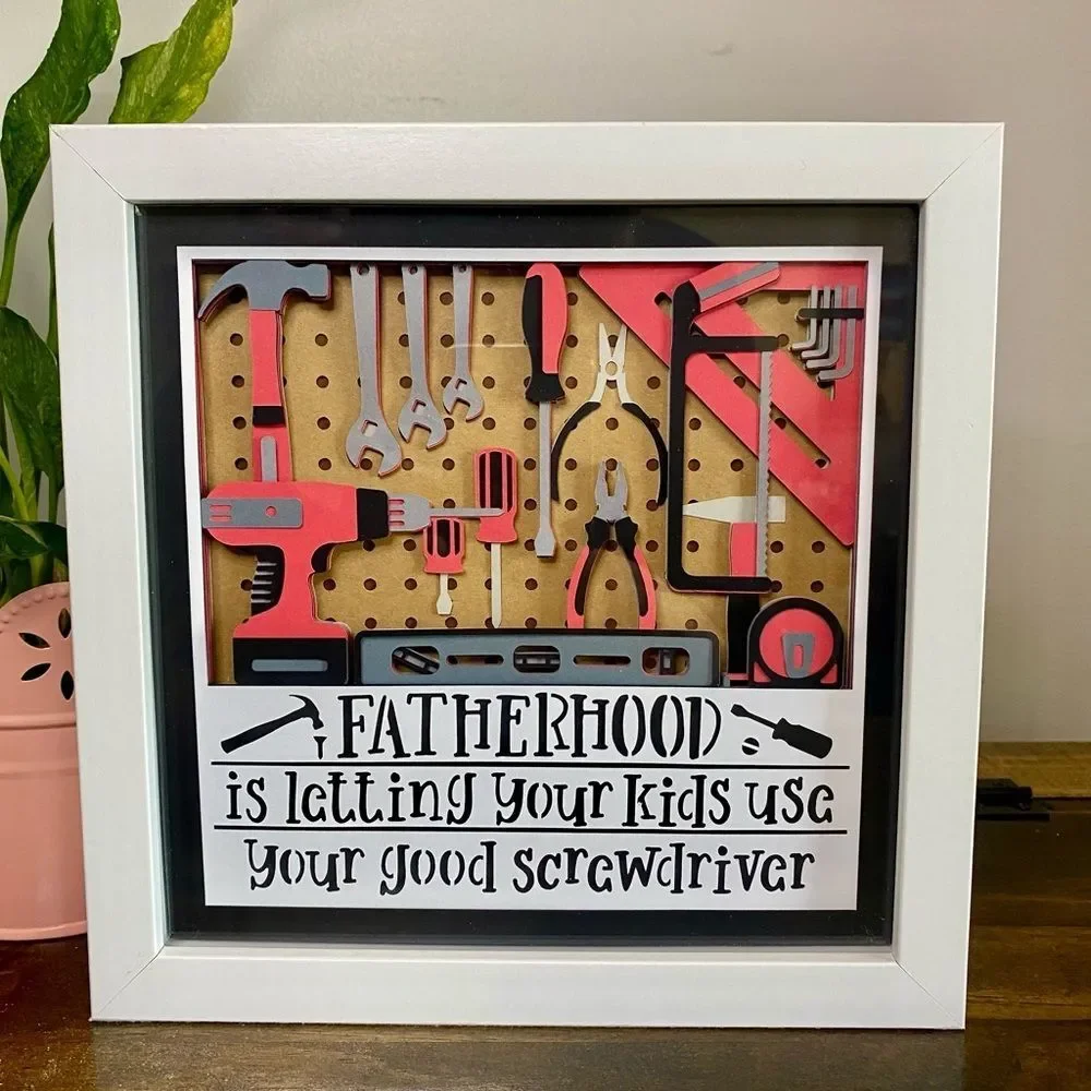 3D Milwaukee Tools Fatherhood Shadowbox
